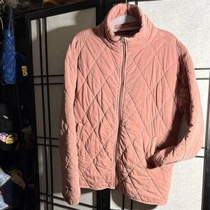 Wild Fable Quilted Bomber Jacket in Dusty Rose